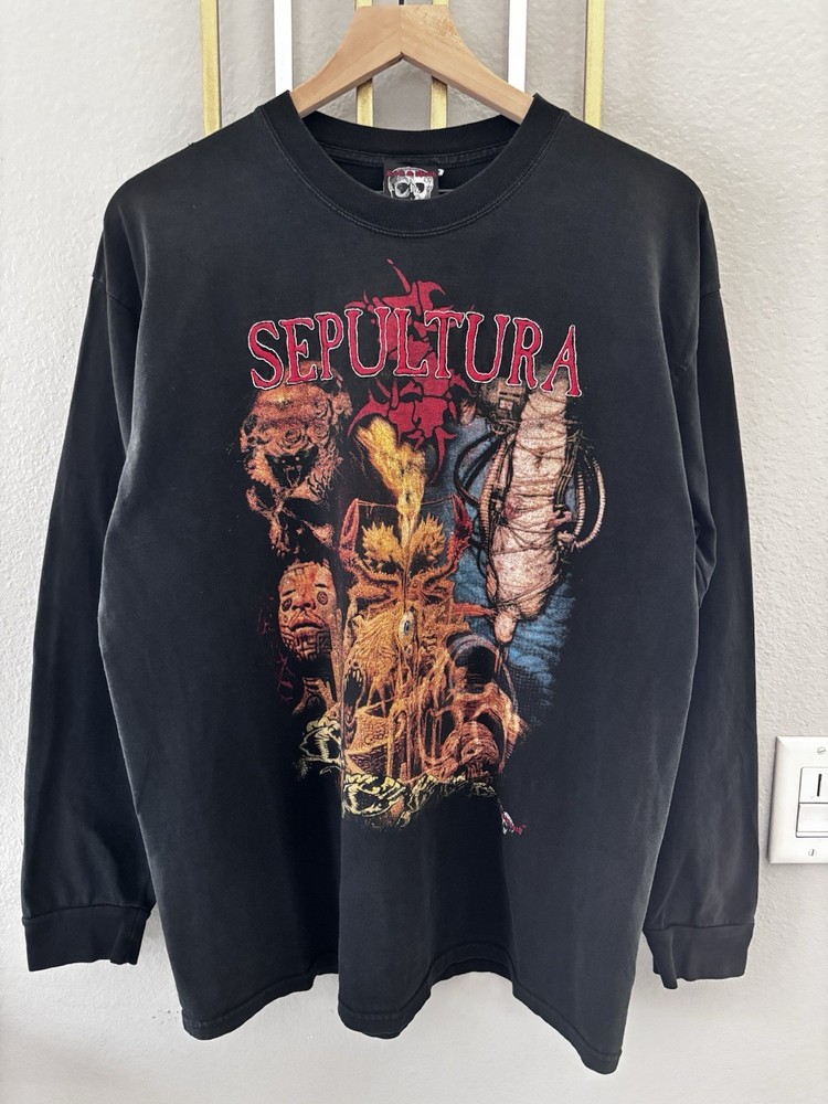 Vintage Sepultura Shirt Size XL Rare Mexican Bootleg 90s
