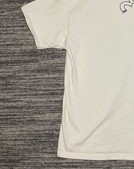 Vintage Bear With Antlers Geometric Style Shirt Size L Cream Color