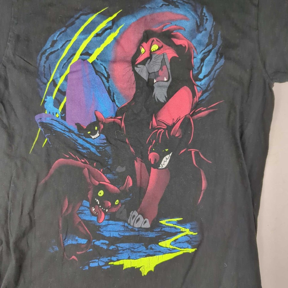Disney The Lion King Scar Shenzi Banzai Ed Black T-Shirt Size Medium 36