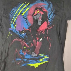 Disney The Lion King Scar Shenzi Banzai Ed Black T-Shirt Size Medium 36
