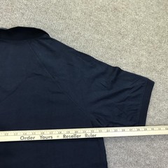 Nautica Shirt Mens Medium Blue V-Neck Collar Logo Graphic Tee Nautical