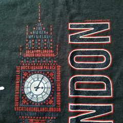 Travel Graphic T-Shirt Large Black Vacation London Big Ben Landmark Souvenir