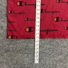 Champion T-Shirt Mens Size 2XL Maroon All Over Print Logo Short Sleeve Athletic