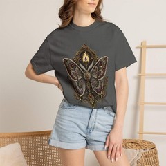 Gothic Paisley Moth Reliquary T-Shirt Graphic