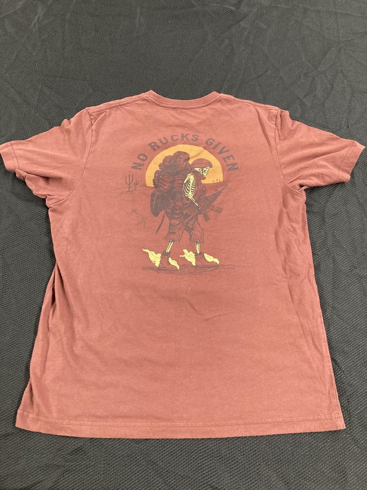 5.11 Shirt Mens Medium Red No Rucks Given Skeleton Tactical Graphic Tee Top