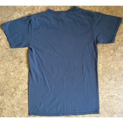 The Mountain Texas Map Graphic T-Shirt Blue Souvenir Cotton Mens Small S