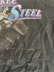 Vintage Milwaukee Steel Biker Single Stitch Double Sided L T Shirt