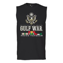 Gulf War Proud Veteran Muscle Shirt American Army Desert Storm Patriotic Men’s
