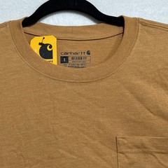 Carhartt Relaxed Fit Small Pocket T-Shirt Camo Logo Brown Short Sleeve Tee NWT