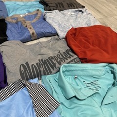 15pc Mens Clothing Lot L XL Nike Under Armour Banana Republic AS IS Stained READ