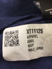 Anvil Lightweight Men’s Short Sleeve Crew Neck “Jesus Saves” Navy Shirt Size L