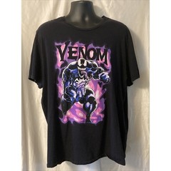 Marvel Mad Engine Venom Purple Smoke Short Sleeve Black T-Shirt Size 2XL XXL