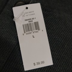 Banana Republic Shirt Men Large Gray Henley Knit Long Sleeve Minimalist NWT