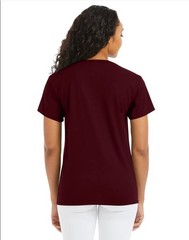 Hanes 5170 5XL EcoSmart Crewneck Short Sleeve Tee Pit to Pit 31″ Unisex Maroon