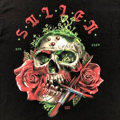 sullen art collective T shirt mens L black skull roses david kokot