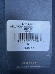 Roark Shirt Mens Small Blue Midweight Organic Cotton Sustainable Pocket Surf T