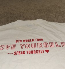 BTS Love Yourself Tour Shirt Small KPOP Official Merch Ver.1 Short Sleeve White