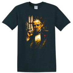 Godfather Inspired T Shirt Vintage Art Design Mafia Classic Film Tee