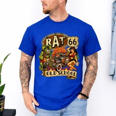 Rat Fink Pinup Girl Hot Rod Old School Highway 66 Retro USA T-Shirt