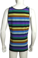PIERRE CARDIN – 2007 Cotton Stripe Knit Tank, Size Large