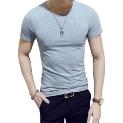 7 Colors Slim Man’s T-shirt Short Sleeve Streetwear Gym Clothing Tee Top Plain R