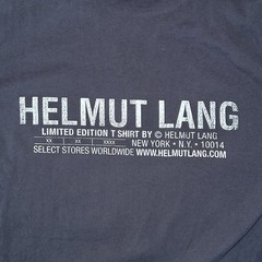 Helmut Lang Meatpacking Crewneck T Shirt Gray Large NYC Designer Tee