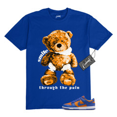 Dunk Knicks Team Royal Blue Orange Low Bright Ceramic T Shirt to Match SMILE