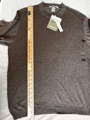 Vintage NWT Perry Ellis Brown 80% Silk Short Sleeve Shirt – Men’s Large