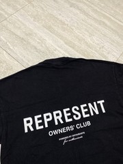 Mens Represent Clo. Big Logo Short Sleeve Oversize T Shirt Black Size XS Cotton