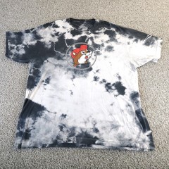 Buc-ee’s “Just Here for the Snacks” Black/white Tie Dye T-Shirt Unisex Mens XL