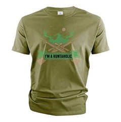 Men’s Funny huntaholic Tshirt Hunting funny shirts Hunting birthday tee