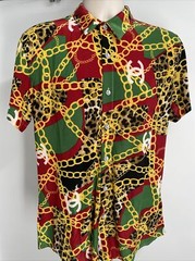 INC INTERNATIONAL CONCEPTS Men’s Graffiti Collared Neck Slim Fit T-Shirt Size L