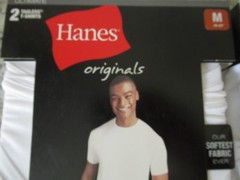 Hanes White T Shirts Size Med. Tagless 4 Total Softest Supersoft Slim Modern Fit