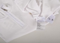 Men’s Prada White Zip-Up Polo Shirt L Short Sleeve