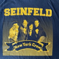 Seinfeld New York Crew Short Sleeve Black Logo T-Shirt Large