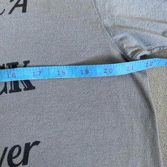Port & Company Ring Spun 100% Cotton Gray T-shirt Graphic at Front Size L Unisex