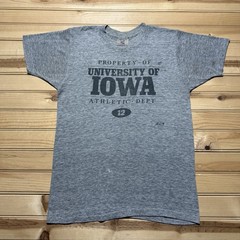 Vintage 80s Property Of University Iowa Athletic Department Shirt Size Small/Med