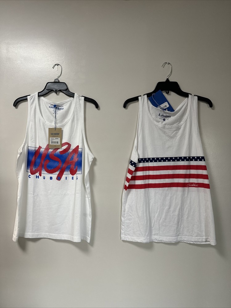 NWT Chubbies 2 Tank Tops Medium
