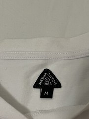 American Stitch Size Medium White T-shirt Color Block Pocket Asymmetrical