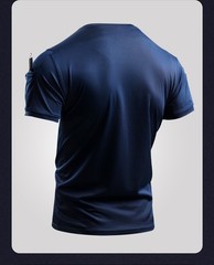 Men’s Multi Pocket Quick Drying High Elasticity Lightweight Tactical T-Shirt