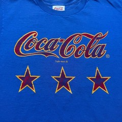 Vintage 90s Coca-Cola Coke Stars Logo Single Stitch Graphic Promo T-Shirt Medium