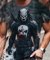 Predator Punisher 3D Printed Double Sided T-shirt Size Extra Large
