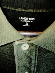 Lands’ End Mens XL 46-48 Short Sleeve Pullover Henley Shirt Olive Green