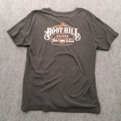 Boot Hill Saloon T Shirt Adult L Black V Neck Biker Motorcycles Daytona Beach