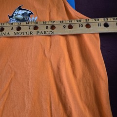 Y2K Vintage Hawaii Surf T Shirt Orange XL Altered Sleeveless See