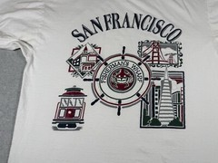 San Franscisco Shirt Adult Large White Fisherman Wharf California Ocean Beach