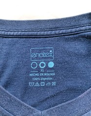 Enatex Blue V-Neck T-Shirt Men’s Size XL 100% Cotton Solid Basic Tee