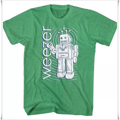 Weezer Robot Alternative Rock Music Band Shirt, Heavy Cotton T-shirt, Size S-5XL