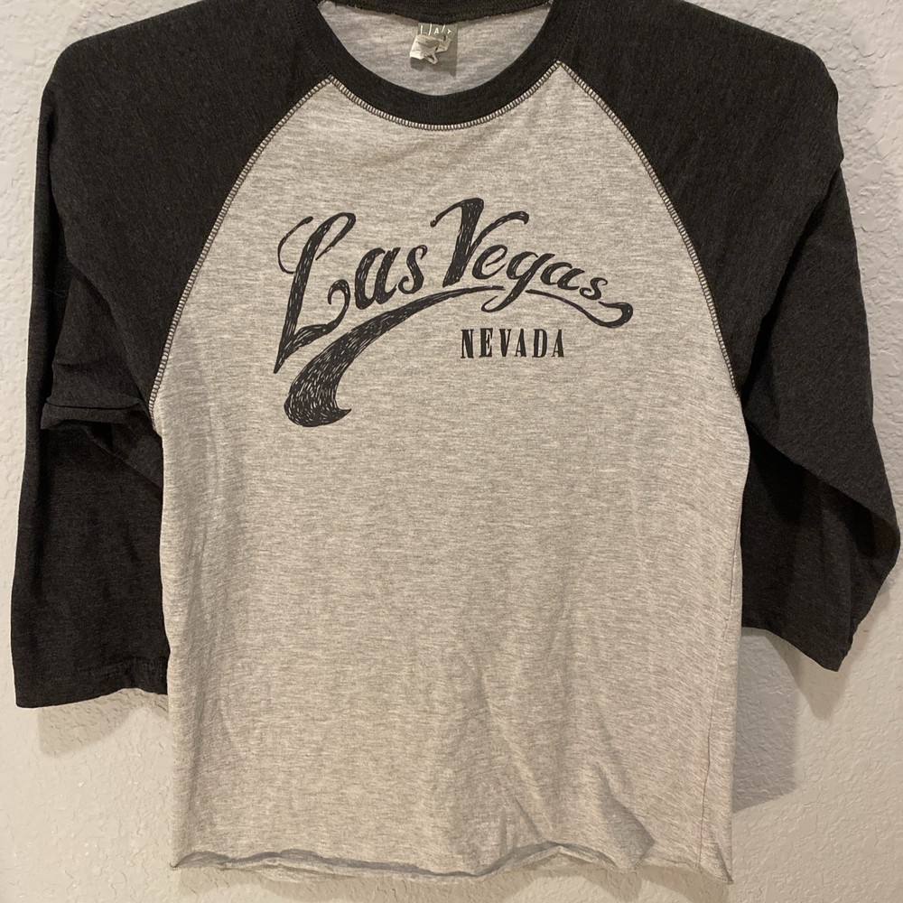 LAT 3/4 Sleeve Men’s Shirt Size M Body Black And Gray. #R