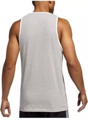 adidas Men’s Badge Of Sport Logo Graphic Tank Grey Heather White-Small